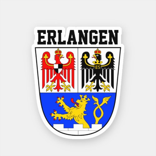 Coat of Arms of Erlangen GERMANY Sticker