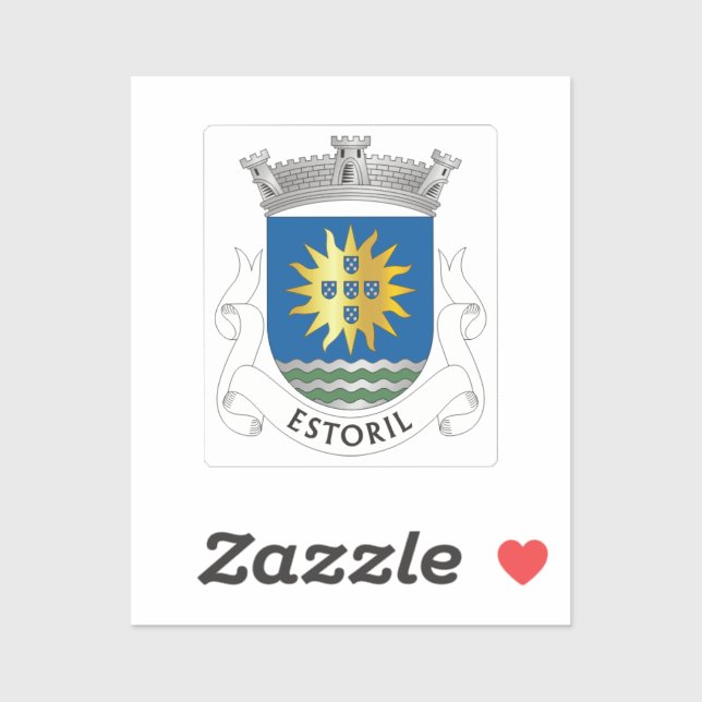 Coat of Arms of Estoril, Portugal Sticker (Sheet)