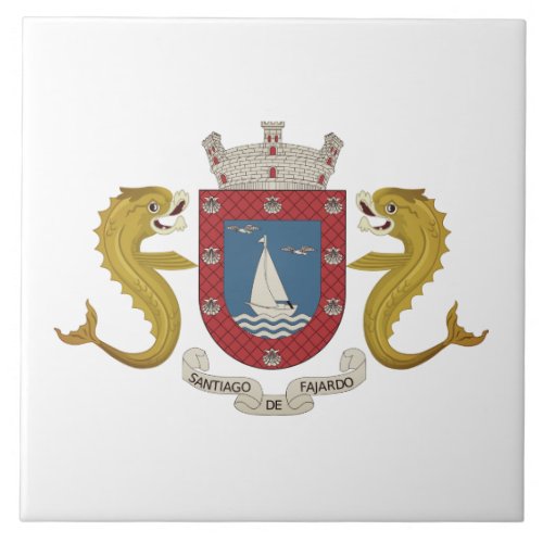 Coat of Arms of Fajardo _ PUERTO RICO Ceramic Tile