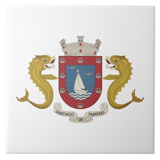 Coat of Arms of Fajardo - PUERTO RICO Ceramic Tile (Front)
