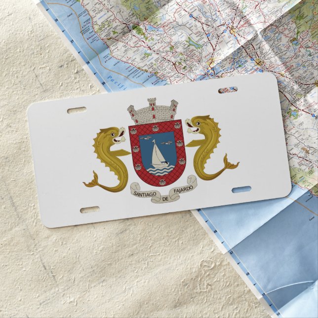 Coat of Arms of Fajardo - PUERTO RICO License Plate (In Situ)