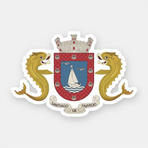 Coat of Arms of Fajardo _ PUERTO RICO Sticker