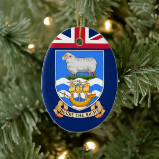 Coat of Arms of Falkland Islands Ceramic Ornament