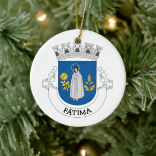 Coat of Arms of Fátima, Portugal Ceramic Ornament