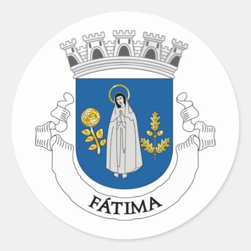Coat of Arms of Ftima Portugal Classic Round Sticker
