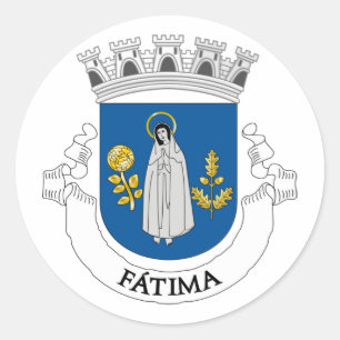 Coat of Arms of Fátima, Portugal Classic Round Sticker