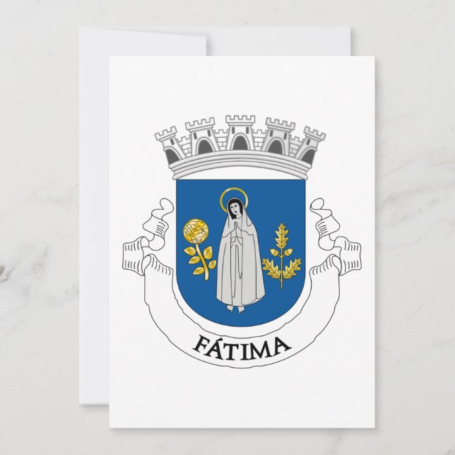 Coat of Arms of Fátima, Portugal Invitation (Front)