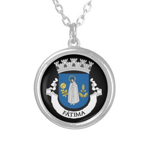 Coat of Arms of Ftima Portugal Silver Plated Nec Silver Plated Necklace