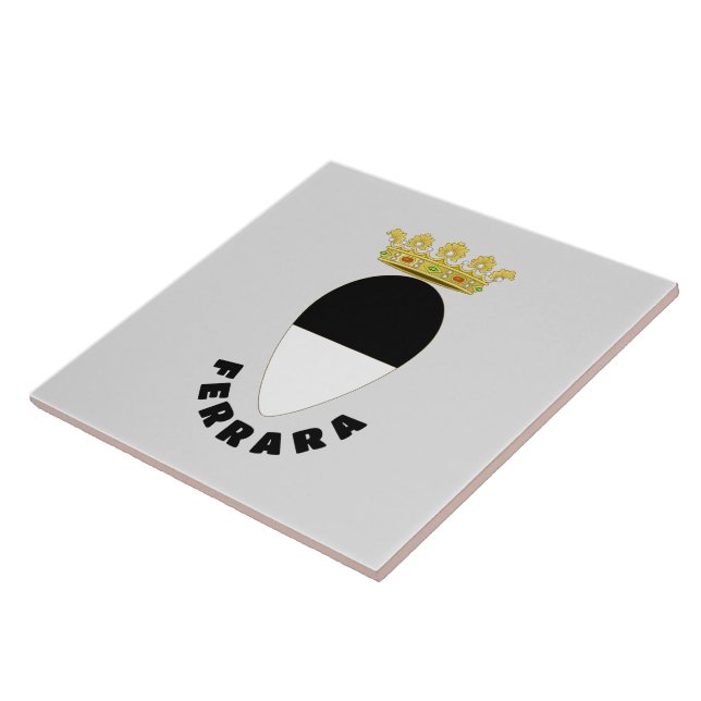 Coat of Arms of Ferrara, ITALY Ceramic Tile (Side)