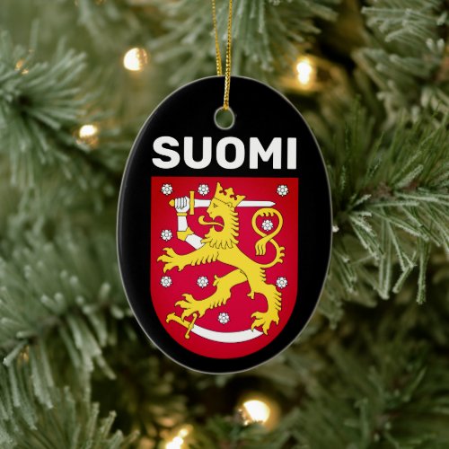 Coat of Arms of Finland Ceramic Ornament