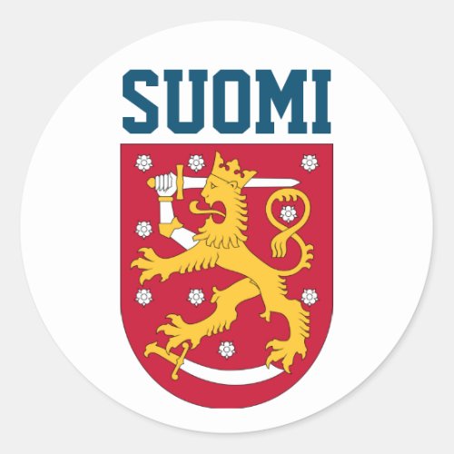 Coat of Arms of Finland Classic Round Sticker