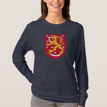 Coat Of Arms Of Finland Long Sleeve T-shirt by abbeyz71 at Zazzle