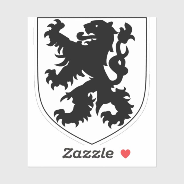 Coat of Arms of Flanders Sticker (Sheet)