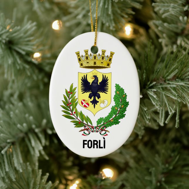 Coat of arms of Forlì, ITALY Ceramic Ornament (Tree)