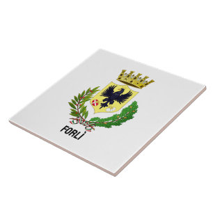 Coat of arms of Forlì, ITALY Ceramic Tile