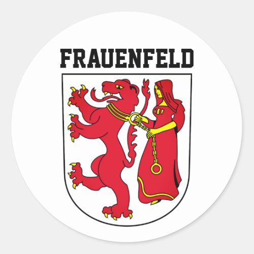 Coat of Arms of Frauenfeld Switzerland Classic Round Sticker