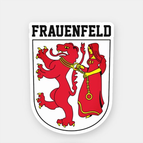 Coat of Arms of Frauenfeld Switzerland Sticker