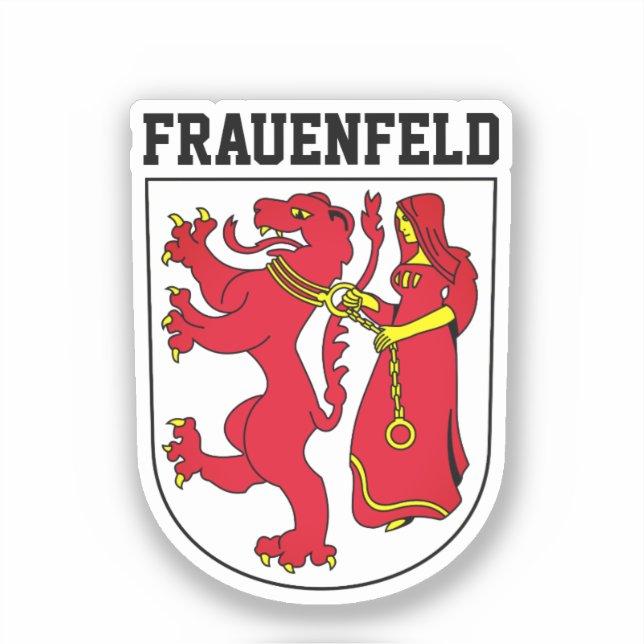 Coat of Arms of Frauenfeld, Switzerland Sticker (Front)
