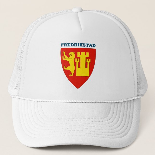 Coat of Arms of Fredrikstad, Norway Trucker Hat (Front)