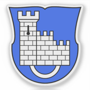 Coat of arms of Fribourg (Freiburg), Switzerland Sticker