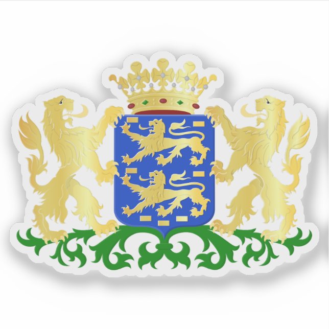 Coat of arms of Friesland, the Netherlands Sticker (Front)