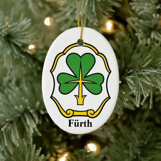 Coat of Arms of Fürth, Germany Ceramic Ornament (Tree)