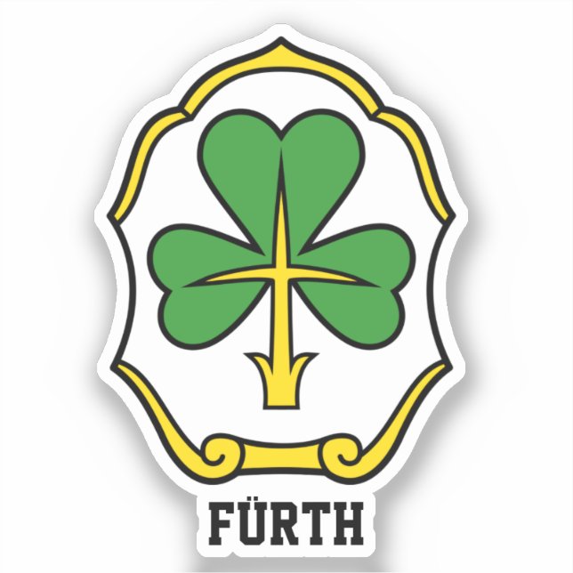 Coat of Arms of Fürth, Germany Sticker (Front)