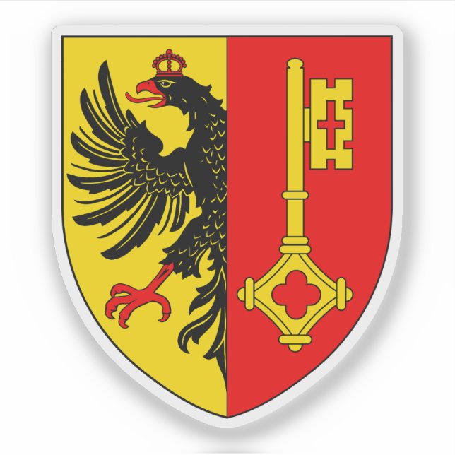 Coat of arms of Geneva, Switzerland Sticker (Front)