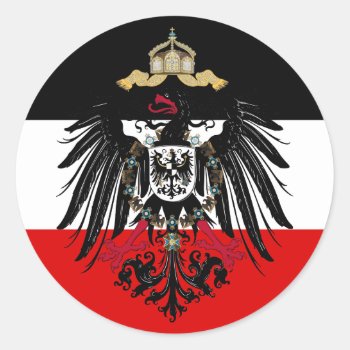 Coat Of Arms Of German Empire Classic Round Sticker by GrooveMaster at Zazzle