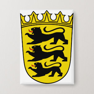 Coat of arms of Germany state Baden-Wurttemberg Button