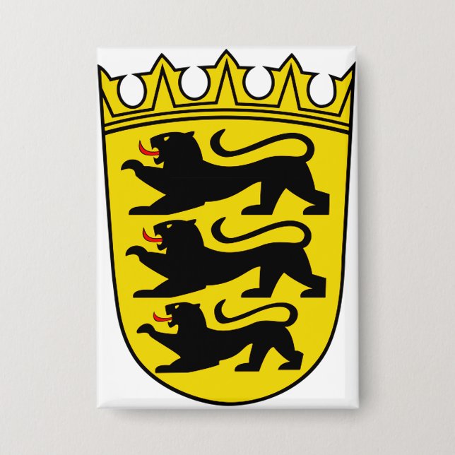 Coat of arms of Germany state Baden-Wurttemberg Button (Front)