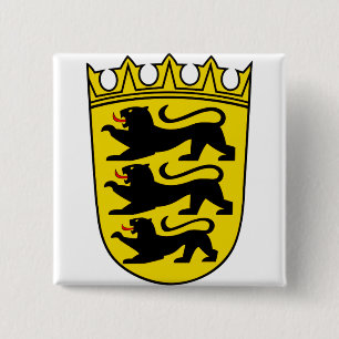 Coat of arms of Germany state Baden-Wurttemberg Button