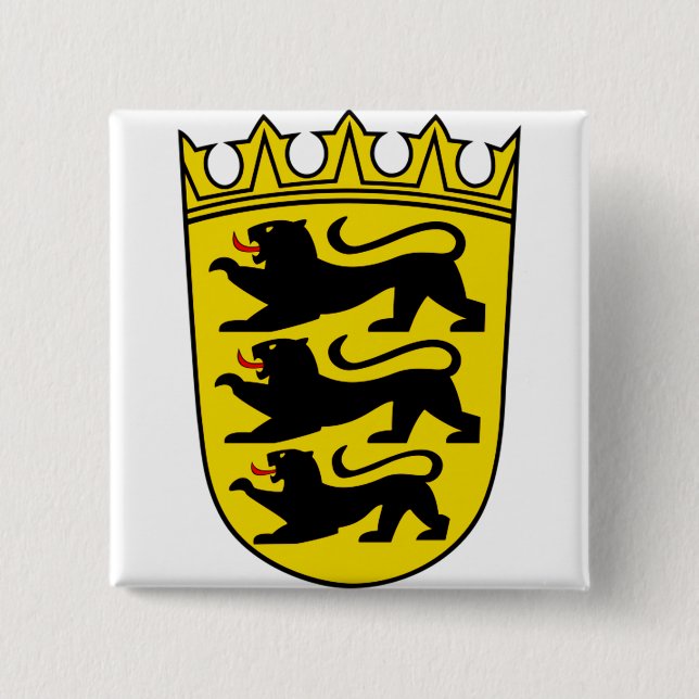 Coat of arms of Germany state Baden-Wurttemberg Button (Front)