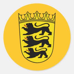 Coat of arms of Germany state Baden-Wurttemberg Classic Round Sticker