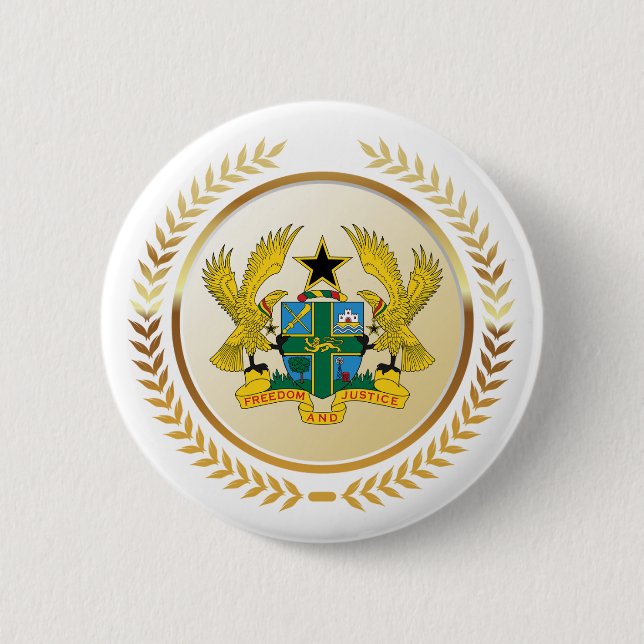 Coat of Arms of Ghana Button (Front)