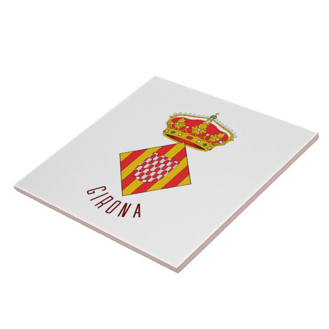 Coat of Arms of Girona Ceramic Tile (Side)