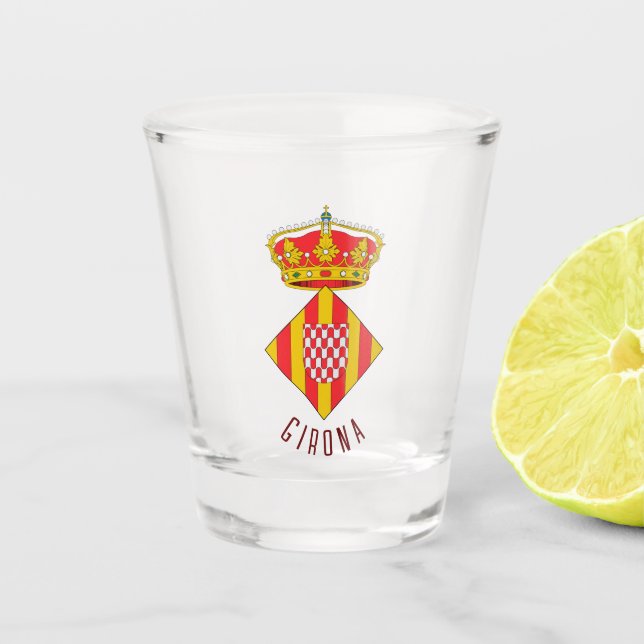 Coat of Arms of Girona Shot Glass (Front)