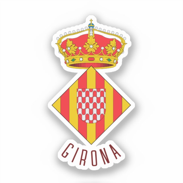 Coat of Arms of Girona Sticker (Front)