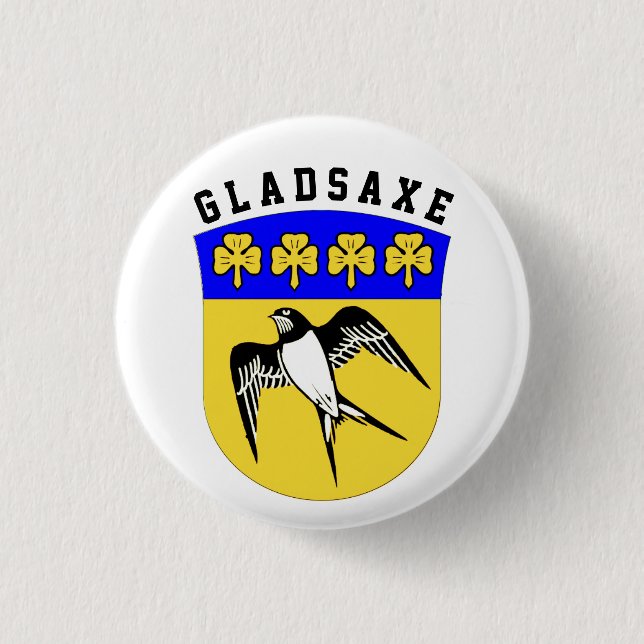 Coat of Arms of Gladsaxe, Denmark Button (Front)
