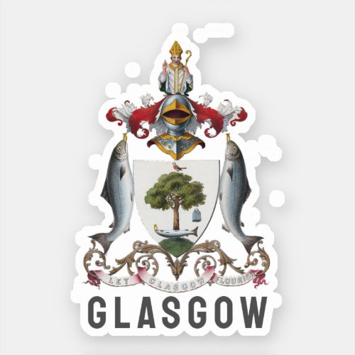Coat of Arms of Glasgow SCOTLAND Sticker