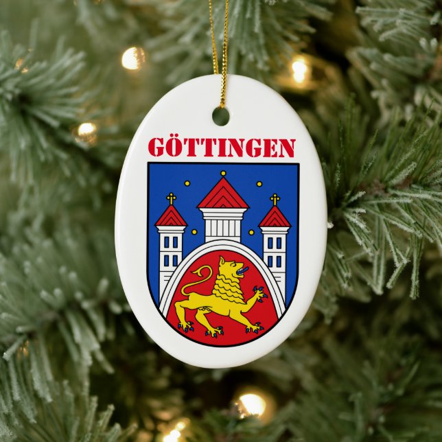 Coat of Arms of Göttingen, Germany Ceramic Ornament (Tree)
