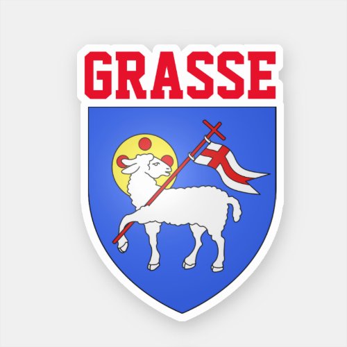 Coat of Arms of Grasse _ Alpes_Maritimes FR Sticker