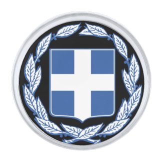 Coat of arms of Greece Silver Finish Lapel Pin