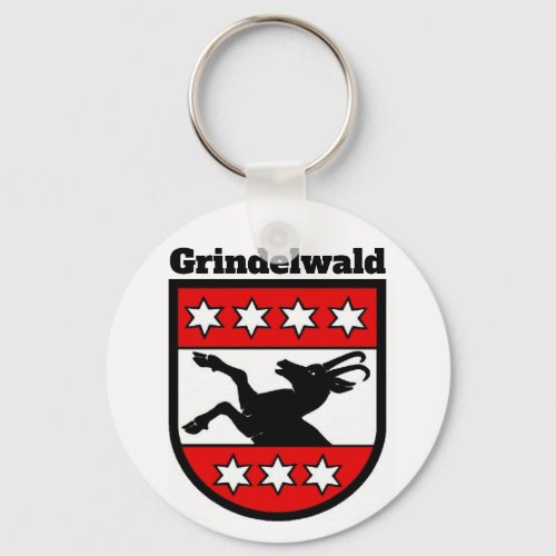 Coat of Arms of Grindelwald Switzerland Keychain