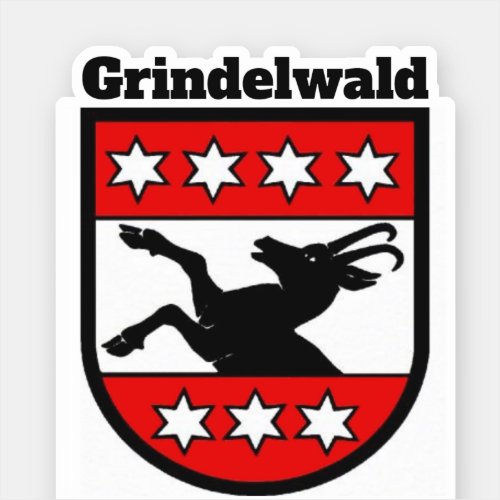 Coat of Arms of Grindelwald Switzerland Sticker
