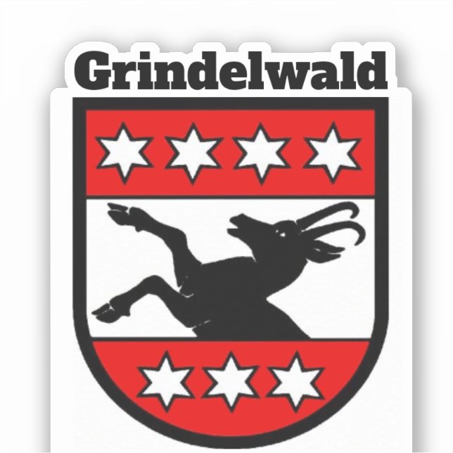 Coat of Arms of Grindelwald, Switzerland Sticker (Front)