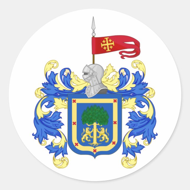Coat of Arms of Guadalajara, Mexico Classic Round Sticker (Front)