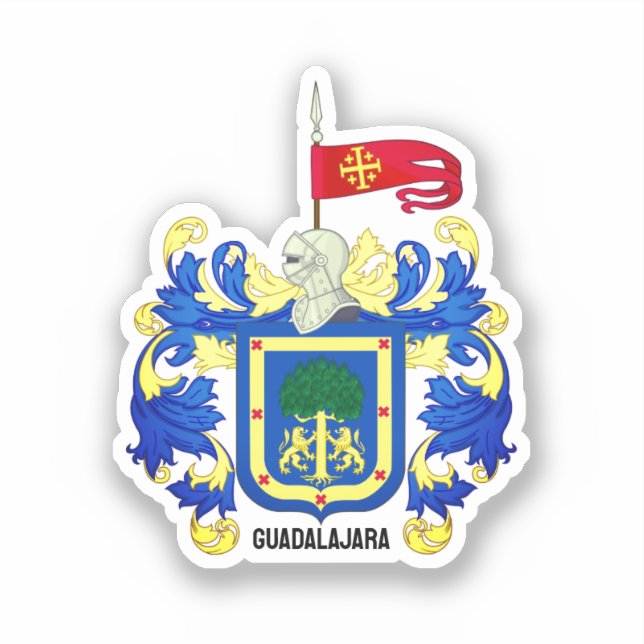 Coat of Arms of Guadalajara, Mexico Sticker (Front)