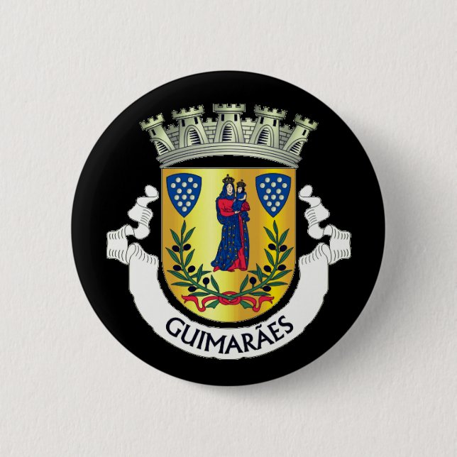 Coat of Arms of Guimarães, Portugal Button (Front)
