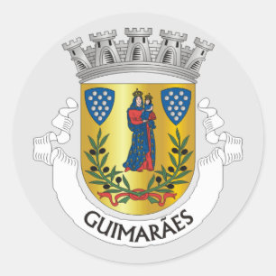Coat of Arms of Guimarães, Portugal Classic Round Sticker